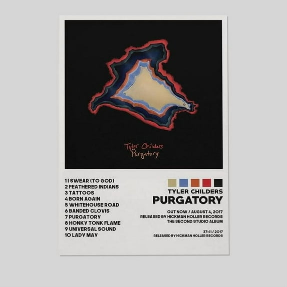 Tyler Childers Purgatory Poster - Album Cover Art for Modern Family Bedroom Decor Size 24''x36'' - Postora