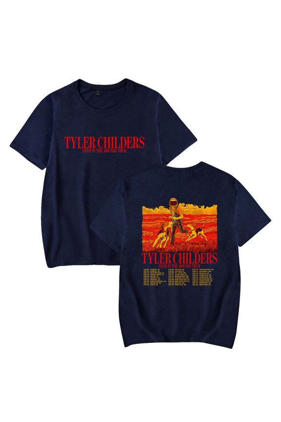 Tyler Childers Send In The Hounds Tour T-shirt Unisex Crewneck Short Sleeve Tee Fashion Summer Tops