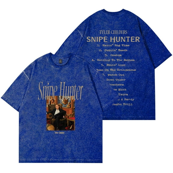 Tyler Childers Tracklist Wash T-Shirts Snipe Hunter Merch Women Men Cotton Short Sleeve Tee