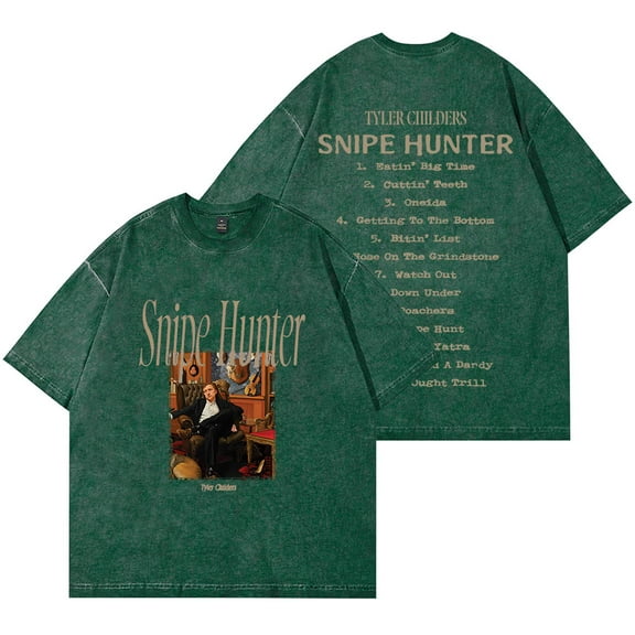 Tyler Childers Tracklist Wash T-Shirts Snipe Hunter Merch Women Men Cotton Short Sleeve Tee