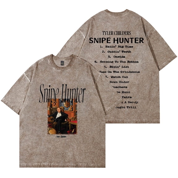 Tyler Childers Tracklist Wash T-Shirts Snipe Hunter Merch Women Men Cotton Short Sleeve Tee