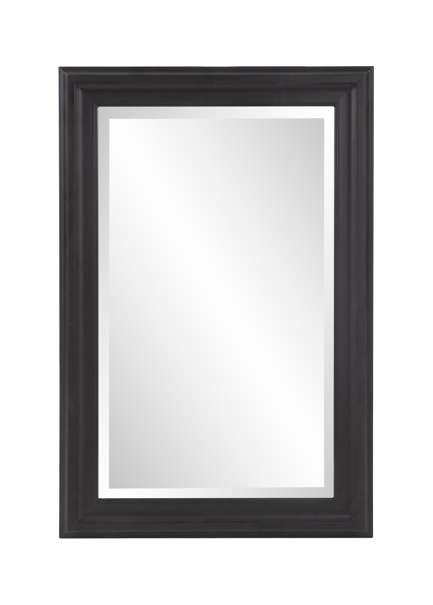 Tyler Dillion White Round Wall Mirror with Layered Wood Frame 37"D