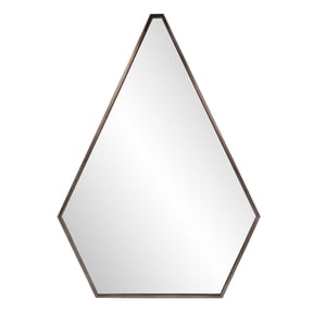 Tyler Dillon 5 Sided Triangular Stainless Steel Framed Wall Mirror - 33"H x 24"W