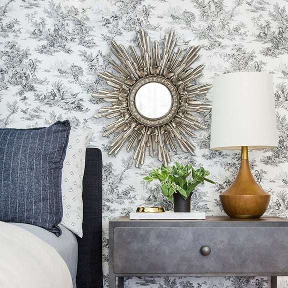 Tyler Dillon Antique Silver Starburst Accent Mirror - Antique Silver