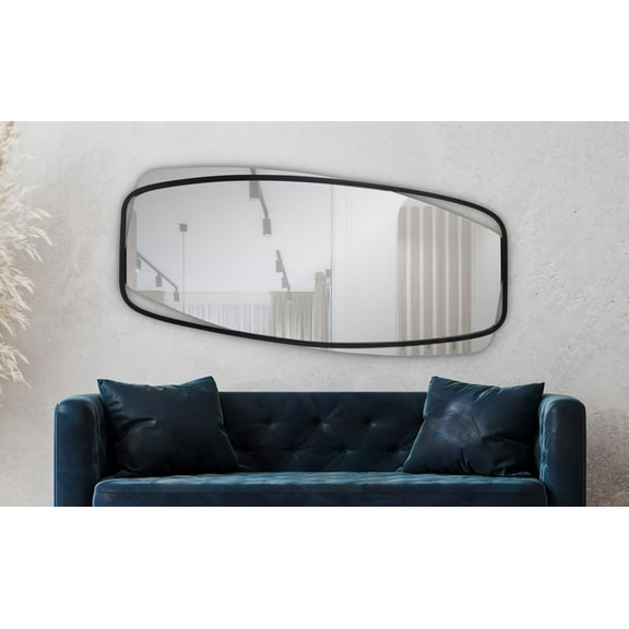 Tyler Dillon Black Metal Framed Illusion Full Length Wall Mirror - 60"H x 26"W