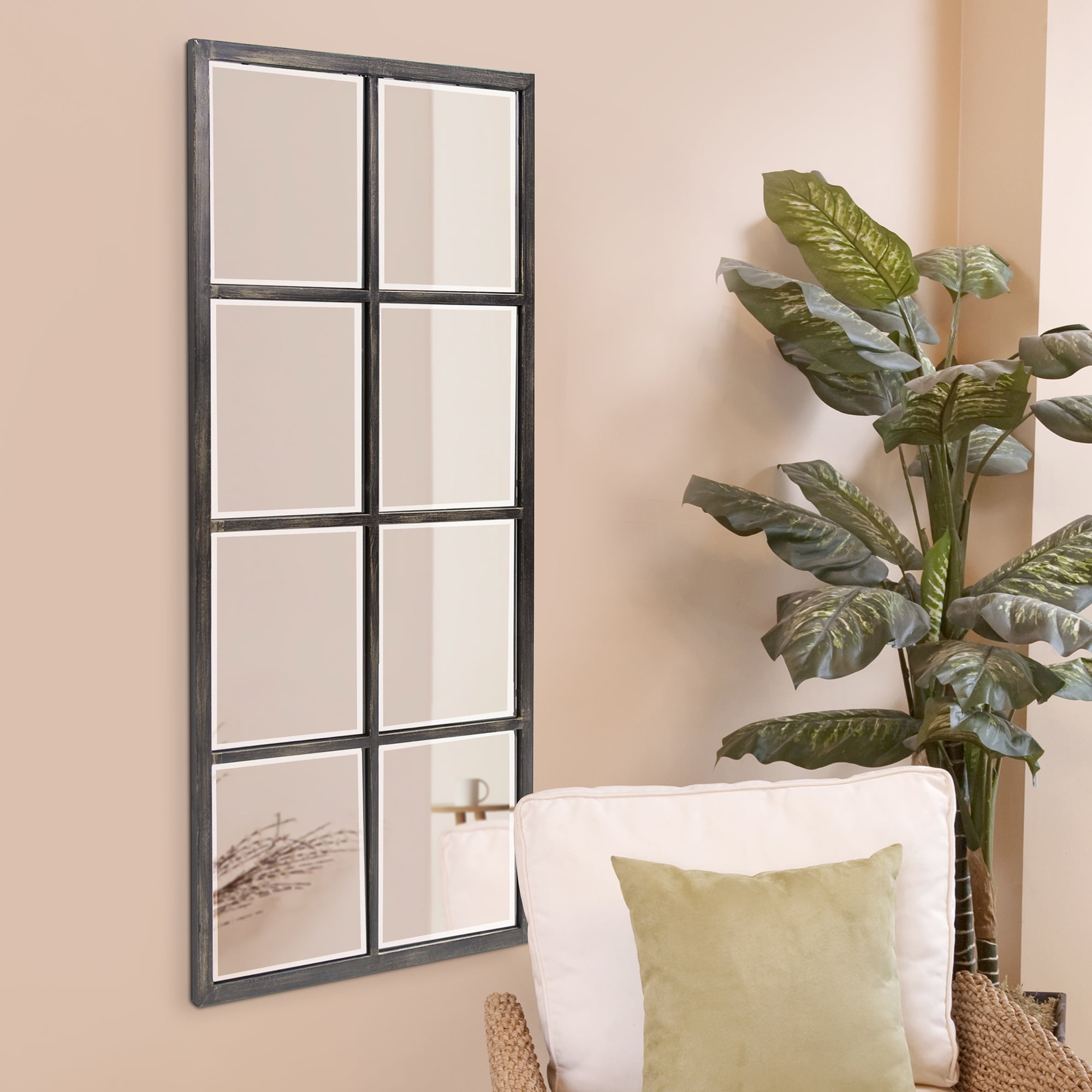 Tyler Dillon Bronze Metal Framed Atrium Wall Mirror - 24 in. by 48 in.