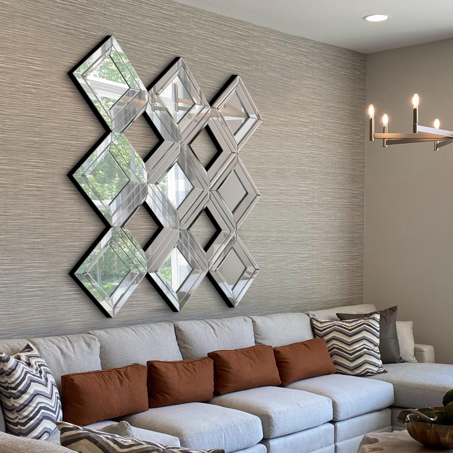 Tyler Dillon Decorative Diamond Arrangement Wall & Accent Mirror - 48" x 48" x 2"