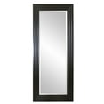 thumbnail image 1 of Tyler Dillon Glossy Black Full Length Rectangular Mirror with Stepped Wood Frame 82"H x 34"W, 1 of 6
