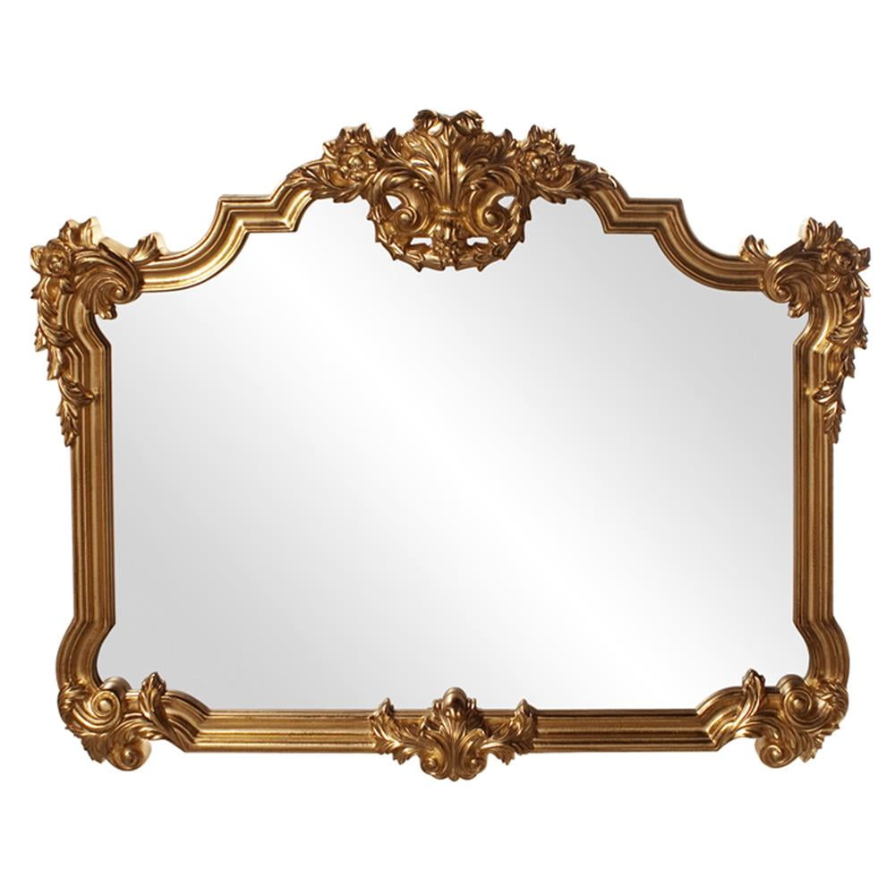 Rectangular Gold Leaf Ornate Wall Mirror 32" x 40"