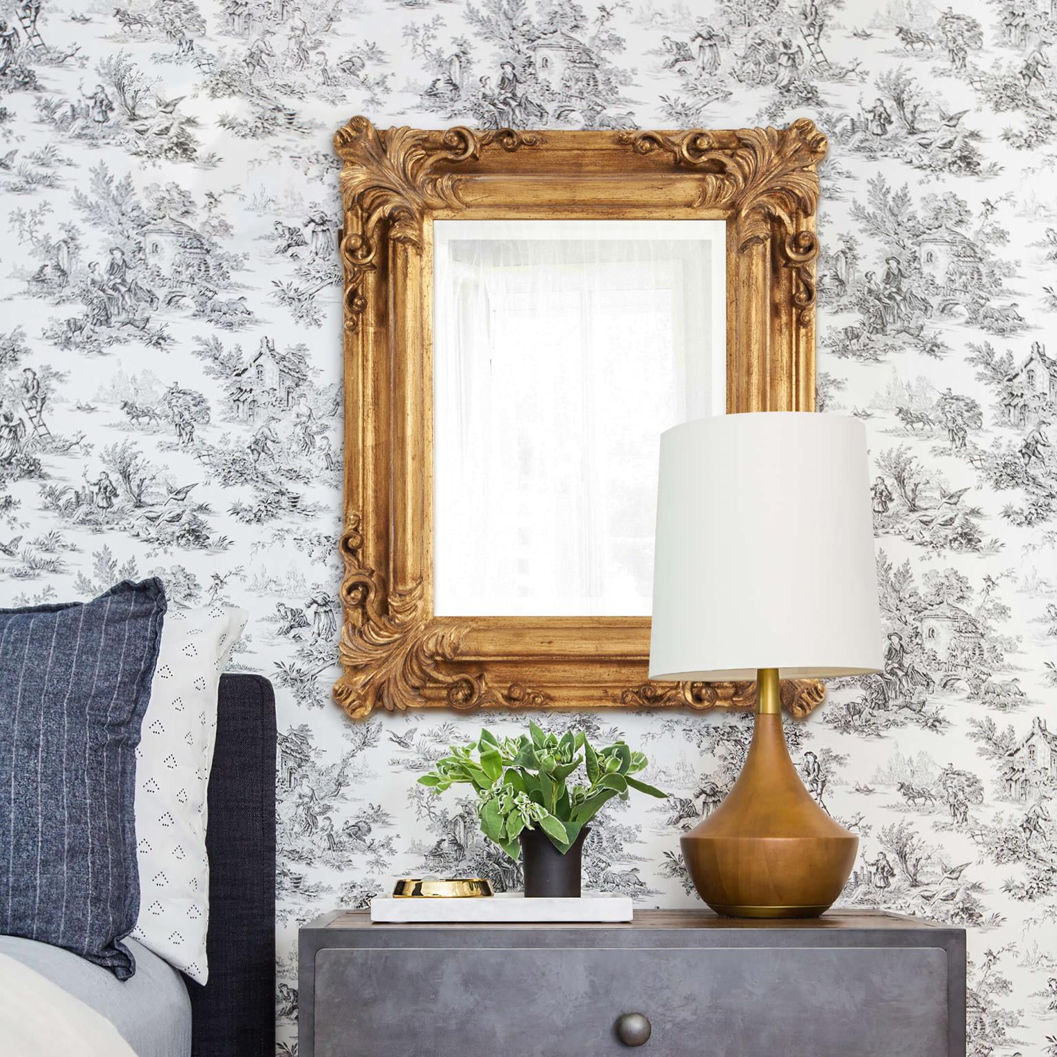 Threeplusone Tyler Frame Tyler Dillon Gold Wood Frame Wall Mirror - 23 H x 20 W - Walmart.com