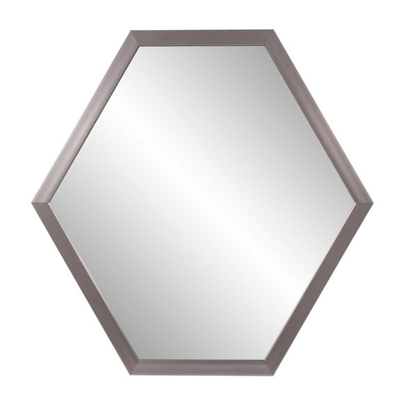 Tyler Dillon Graphite Foil Hexagonal Wall Mirror - 30"W x 30"H
