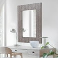 thumbnail image 1 of Tyler Dillon Gray Washed Rectangular Wall Mirror with Wooden Chevron Frame - 30 x 40" x 1.1/2"", 1 of 8