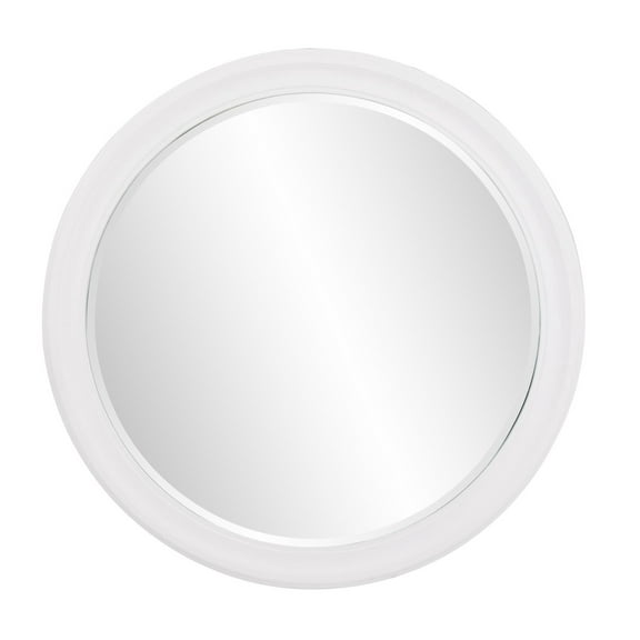 Tyler Dillon George Matte White Round Wall and Accent Mirror