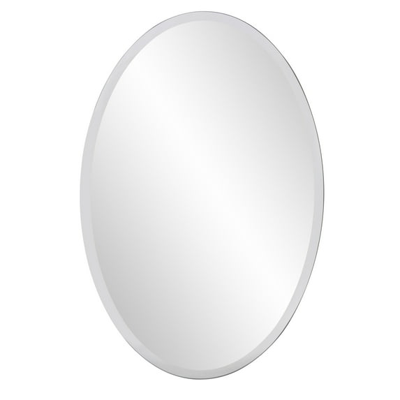 Tyler Dillon Oval Freamless Beveled Wall Mirror 36"H x 24"W
