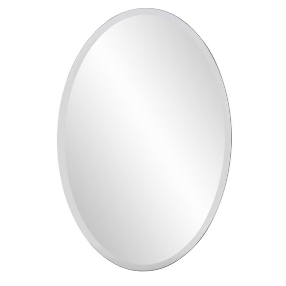 Tyler Dillon Oval Freamless Beveled Wall Mirror 36"H x 24"W
