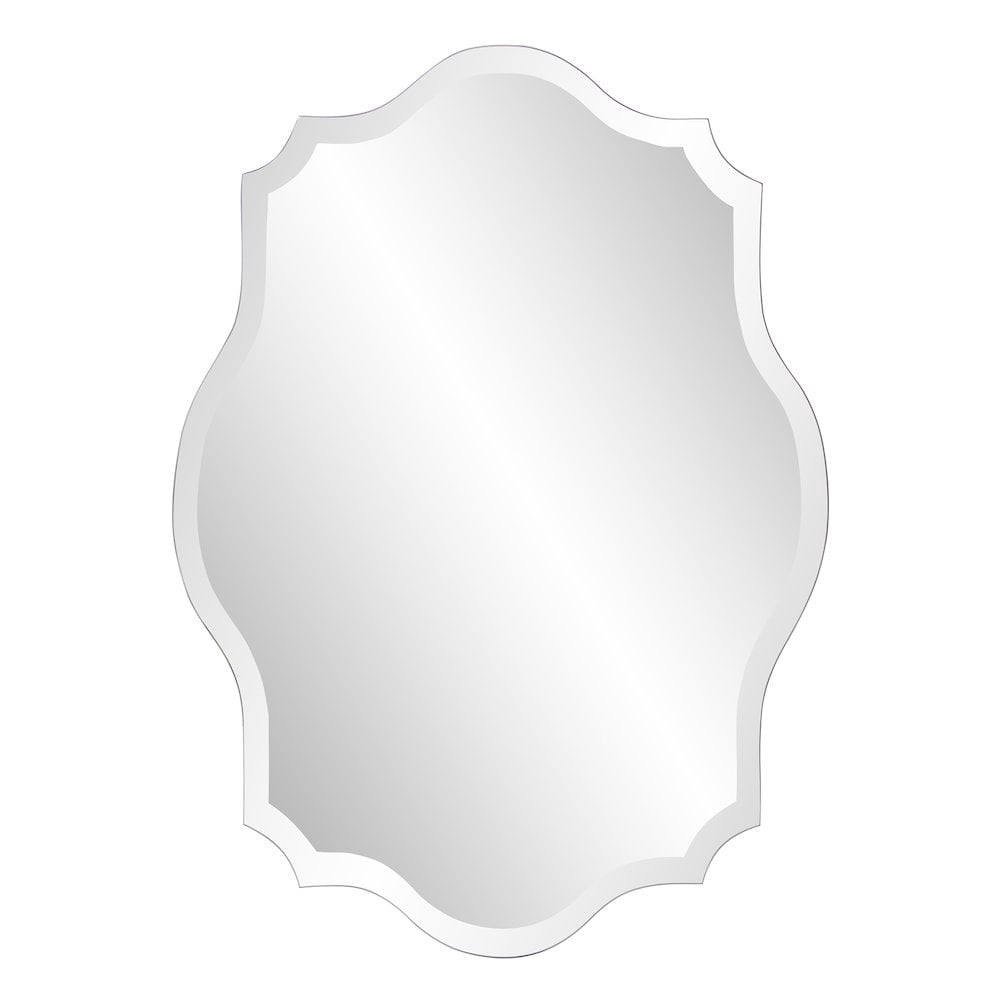Tyler Dillon Rectangular Frameless Beveled Wall Mirror with Scalloped Edges 32"H x 24"W