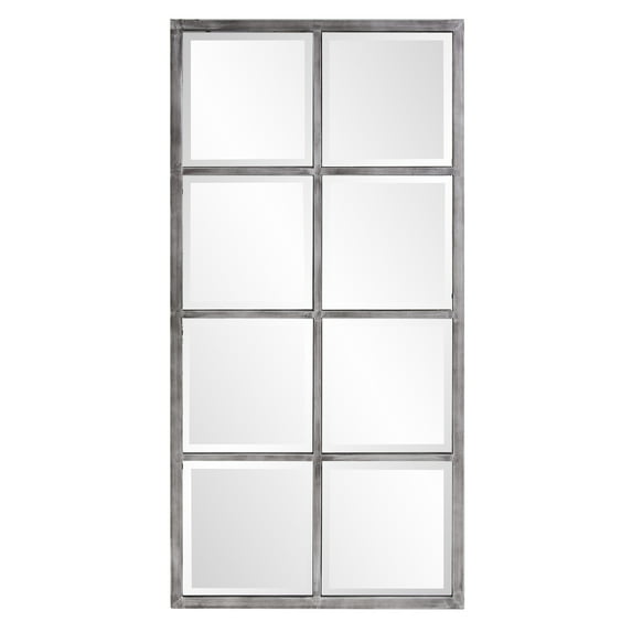 Tyler Dillon Atrium Silver Windowpane Mirror - 24 in. by 48 in.