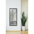 thumbnail image 1 of Tyler Dillon Rectangular Metal Framed Black Wall Mirror with Circular Overlays - 47"H x 21"W, 1 of 10