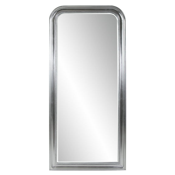 Tyler Dillon Rectangular Silver Wood Framed Full Length Beveled Wall Mirror 78"H x 36"W