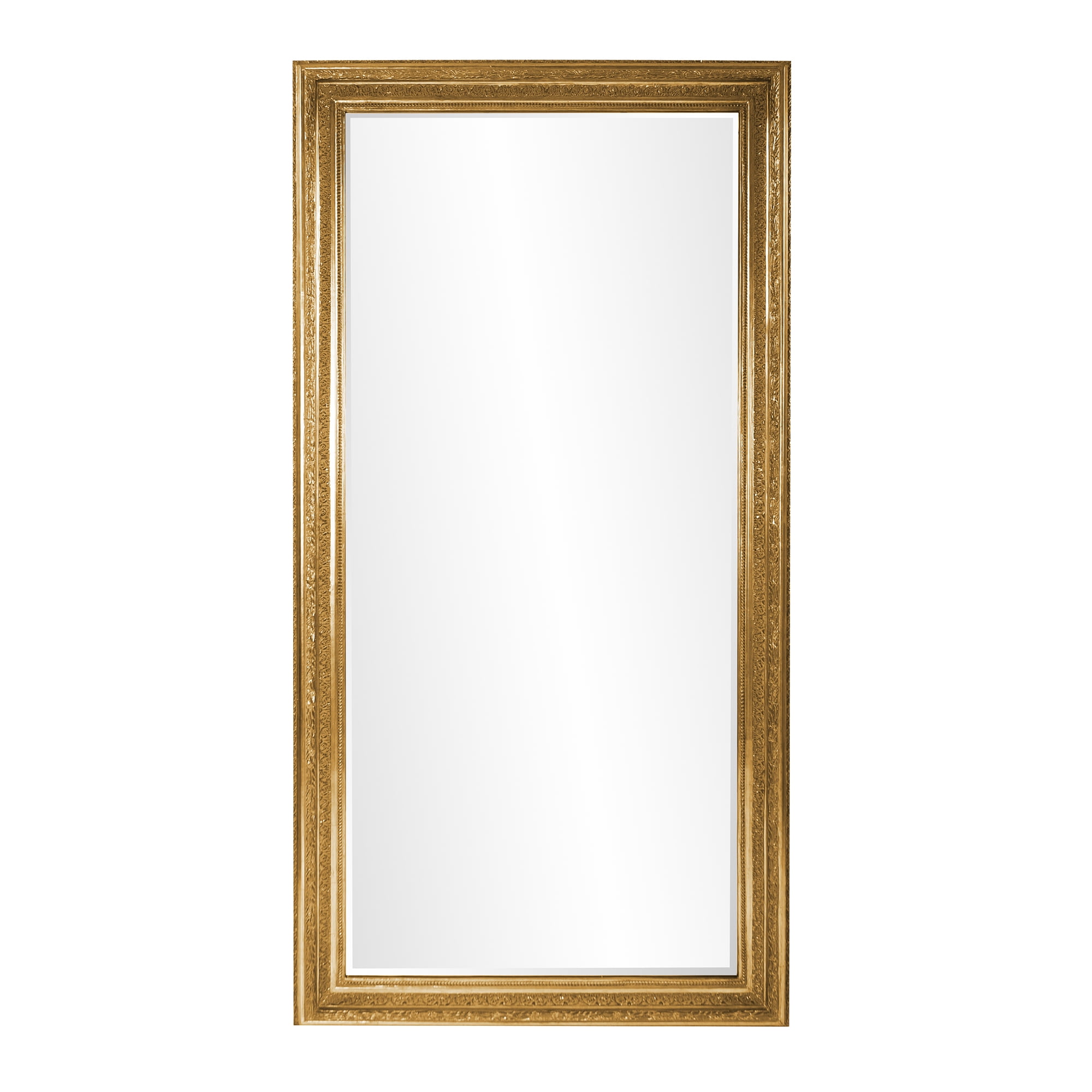 Tyler Dillon Rectangular Wood Framed Full Length Gold Wall Mirror - 78"H x 48"W x 2.5"D