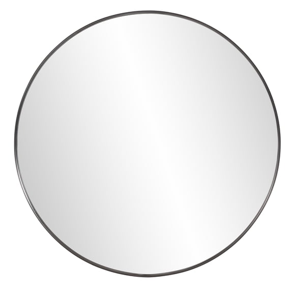 Tyler Dillon Round Black Metal Framed Steele Wall Mirror