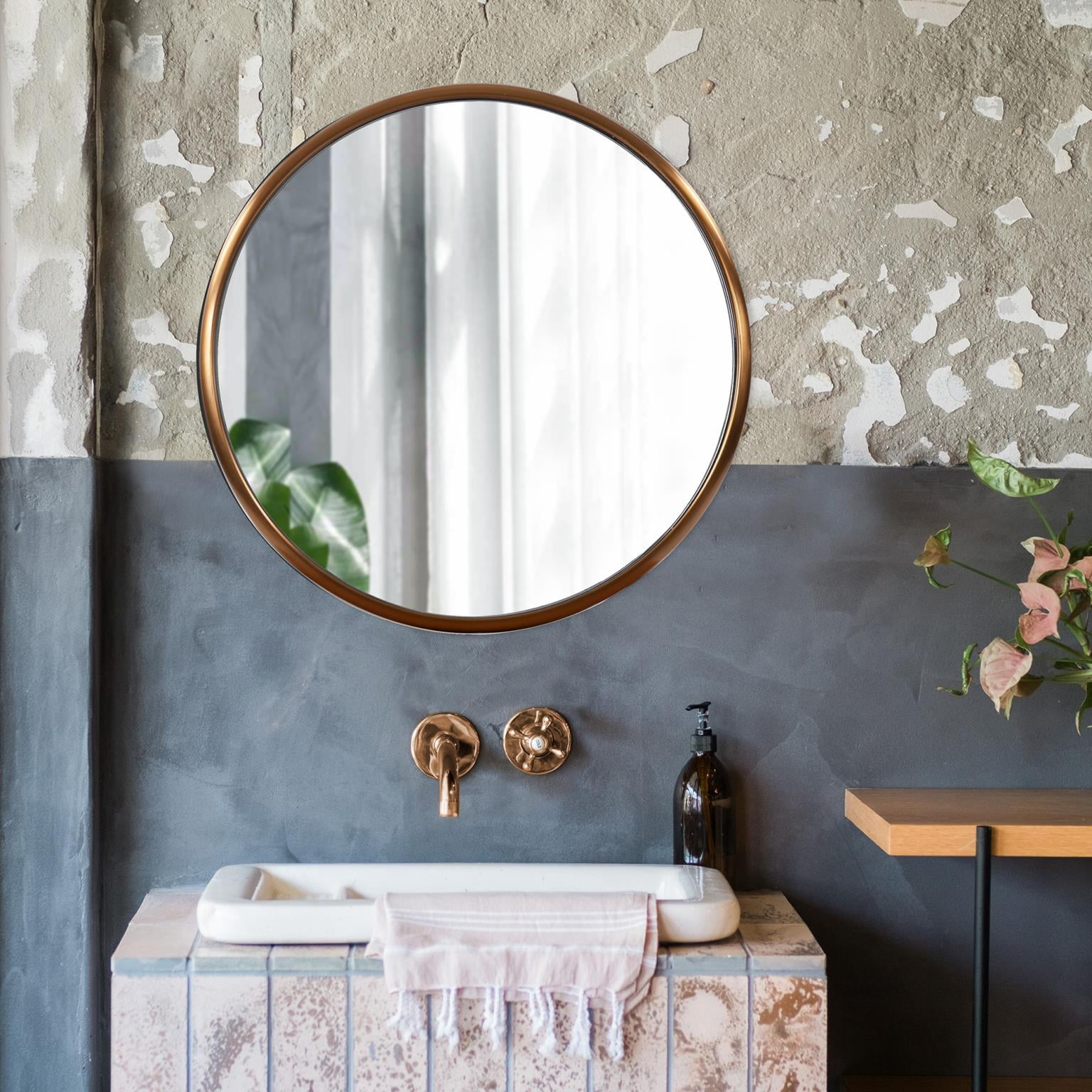 Tyler Dillon Round Decorative Stainless Steel Wall & Accent Mirror