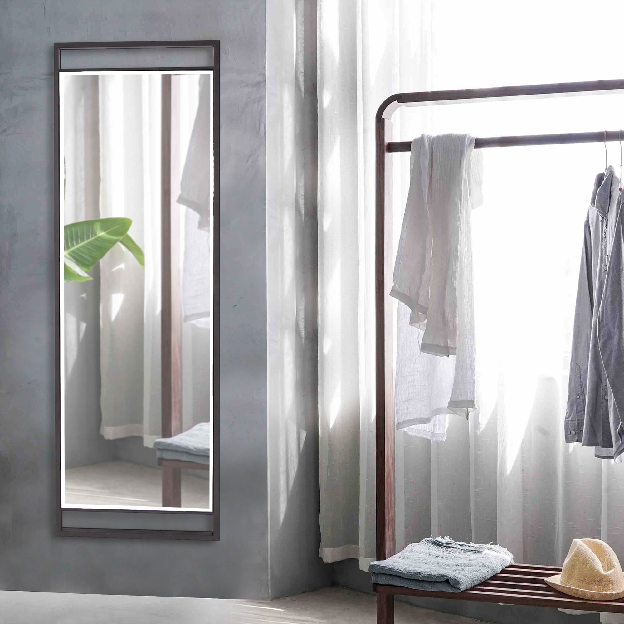 Tyler Dillon Silver Iron Framed Rectangular Full Length Wall Mirror - 72.5"H x 24"W