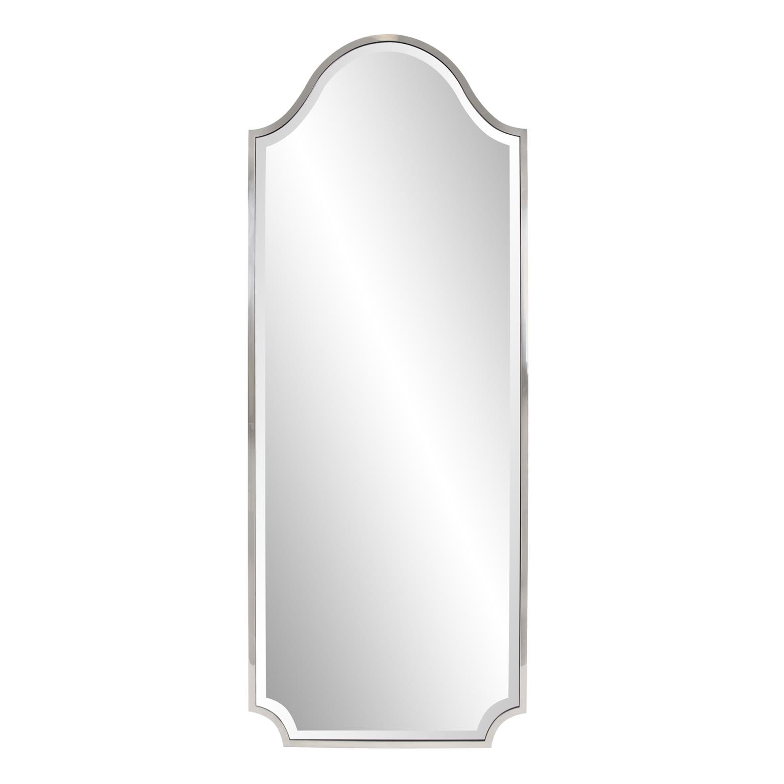 Tyler Dillon Stainless Steel Framed Hand Beveled Shield Mirror 24"W x 60"H