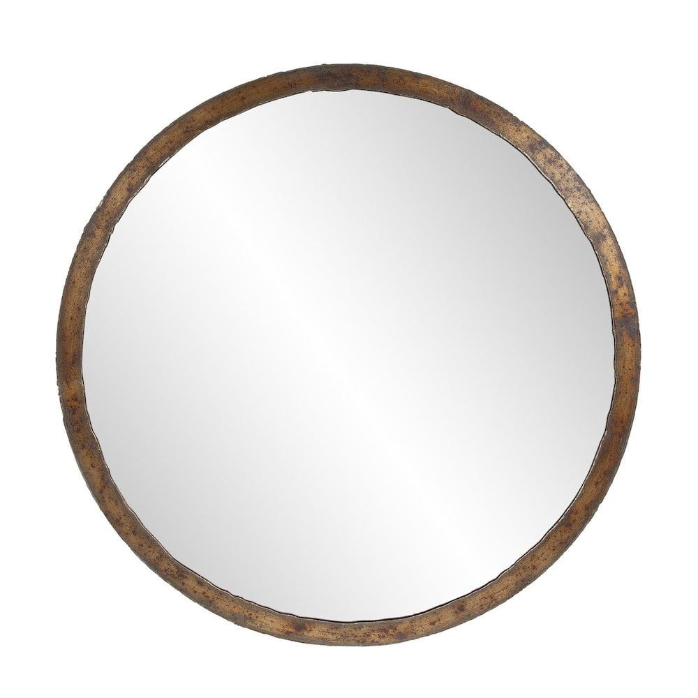 Tyler Dillon Stainless Streel Framed Decorative Round Wall and Accent Mirror 20"D