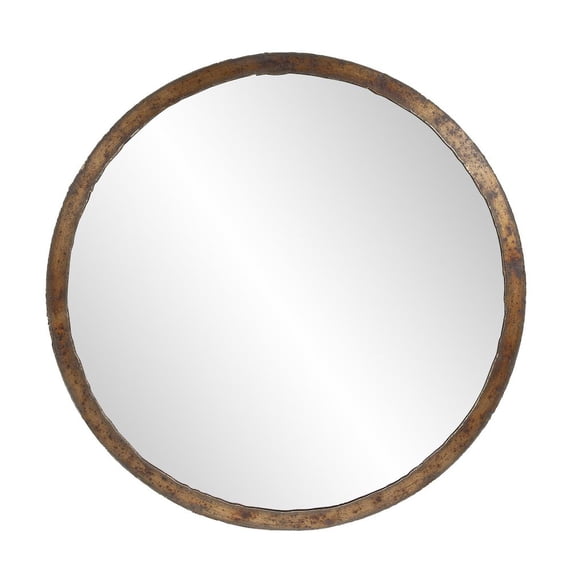Tyler Dillon Stainless Streel Framed Decorative Round Wall and Accent Mirror 20"D