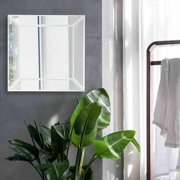 Tyler Dillon Wood Framed Pitched & Flared Wall Mirror - 24" x 24"