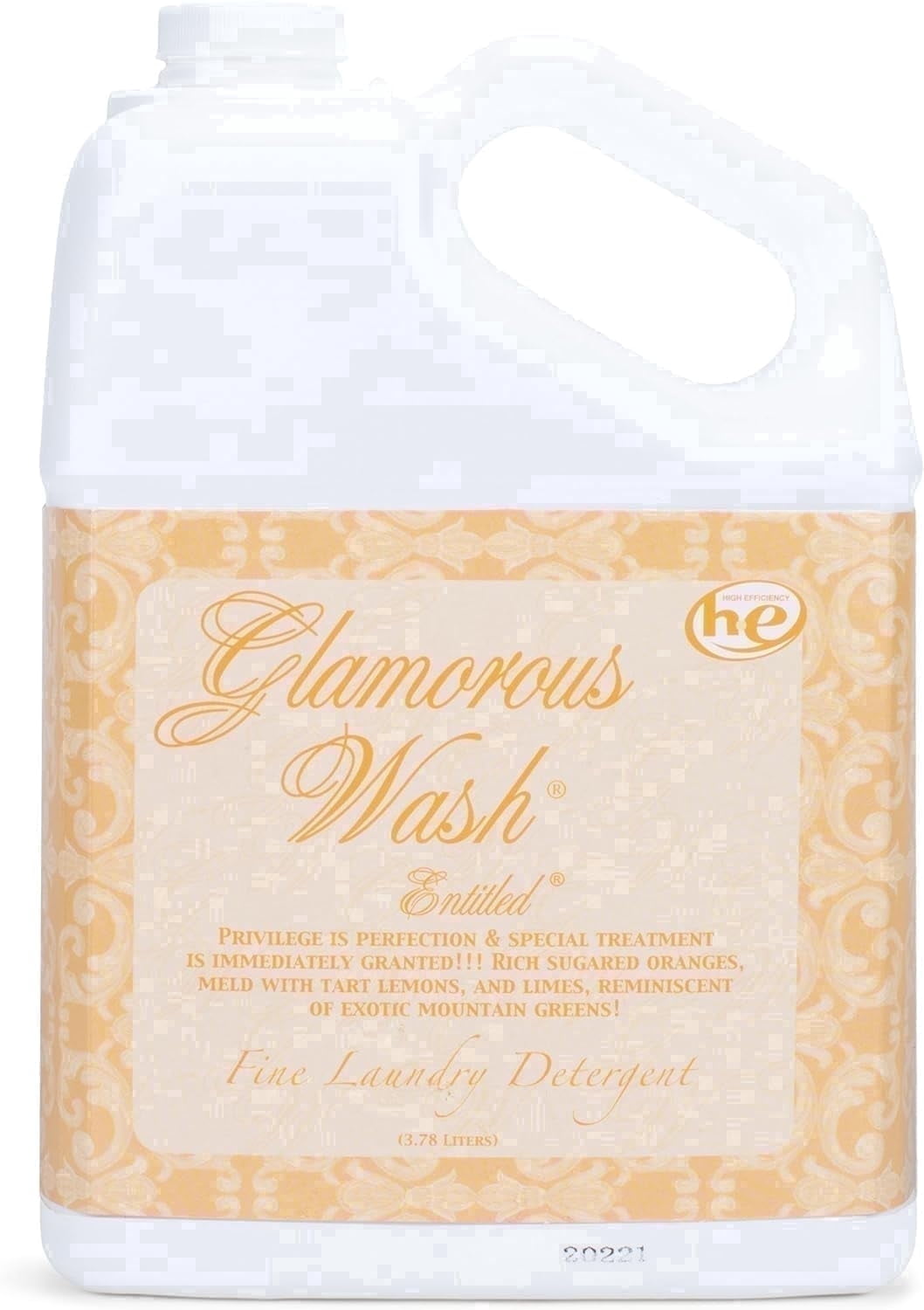 Tyler Candle Entitled Glamorous Wash Liquid Laundry Detergent, 48 Loads, 128 fl oz