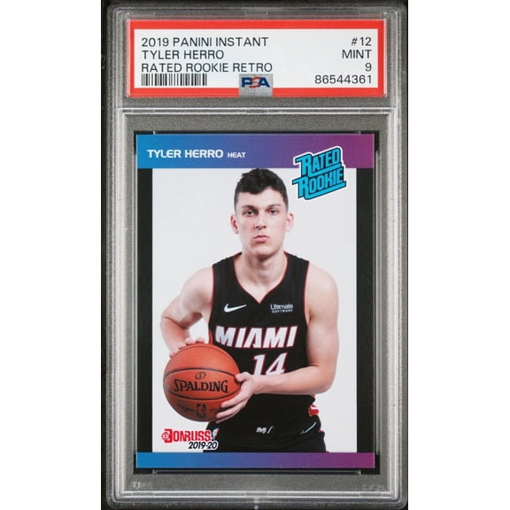 Tyler Herro 2019-2020 Panini NBA Heat #255 Rookie Card 1 of 303 PSA 9 MINT
