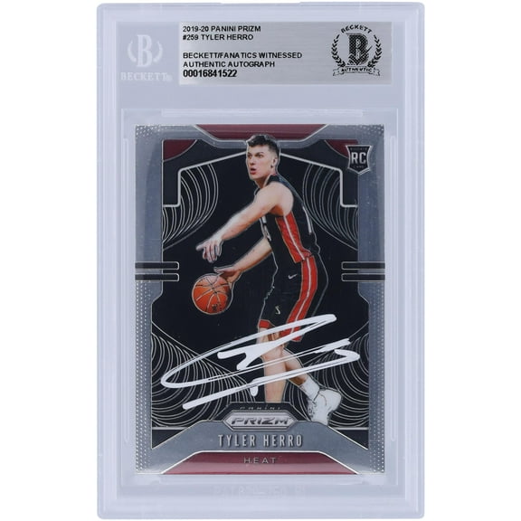 Tyler Herro Miami Heat Autographed 2019-20 Panini Prizm White Paint #259 Beckett Fanatics Witnessed Authenticated Rookie Card - Fanatics Authentic Certified