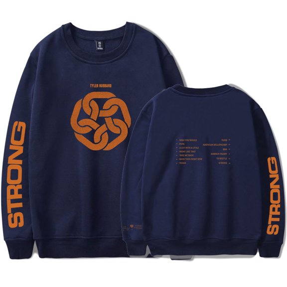 Tyler Hubbard Strong Crewneck Sweatshirt Unisex Long Sleeve Pullover Casual Streetwear Clothes