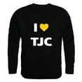 thumbnail image 1 of Tyler Junior College Apaches I Love Crewneck Sweatshirt, Black - Small, 1 of 1