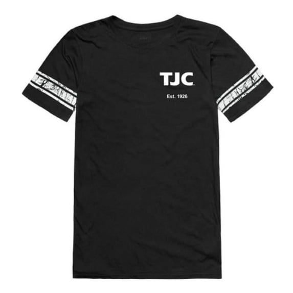 Tyler Junior College Apaches Women Practice Football T-Shirt, Black - Medium