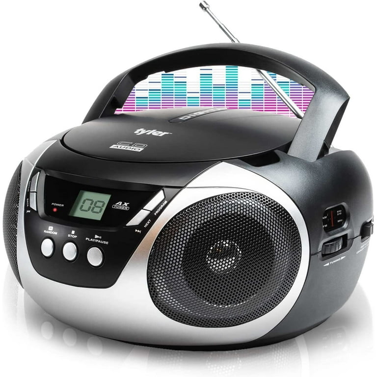 Tyler Portable Boom Box CD Player AM/FM Radio Combo, Dynamic Boombox CD  Players for Home/Outdoor Portable Stereo with Speakers, Long Antenna for  Best