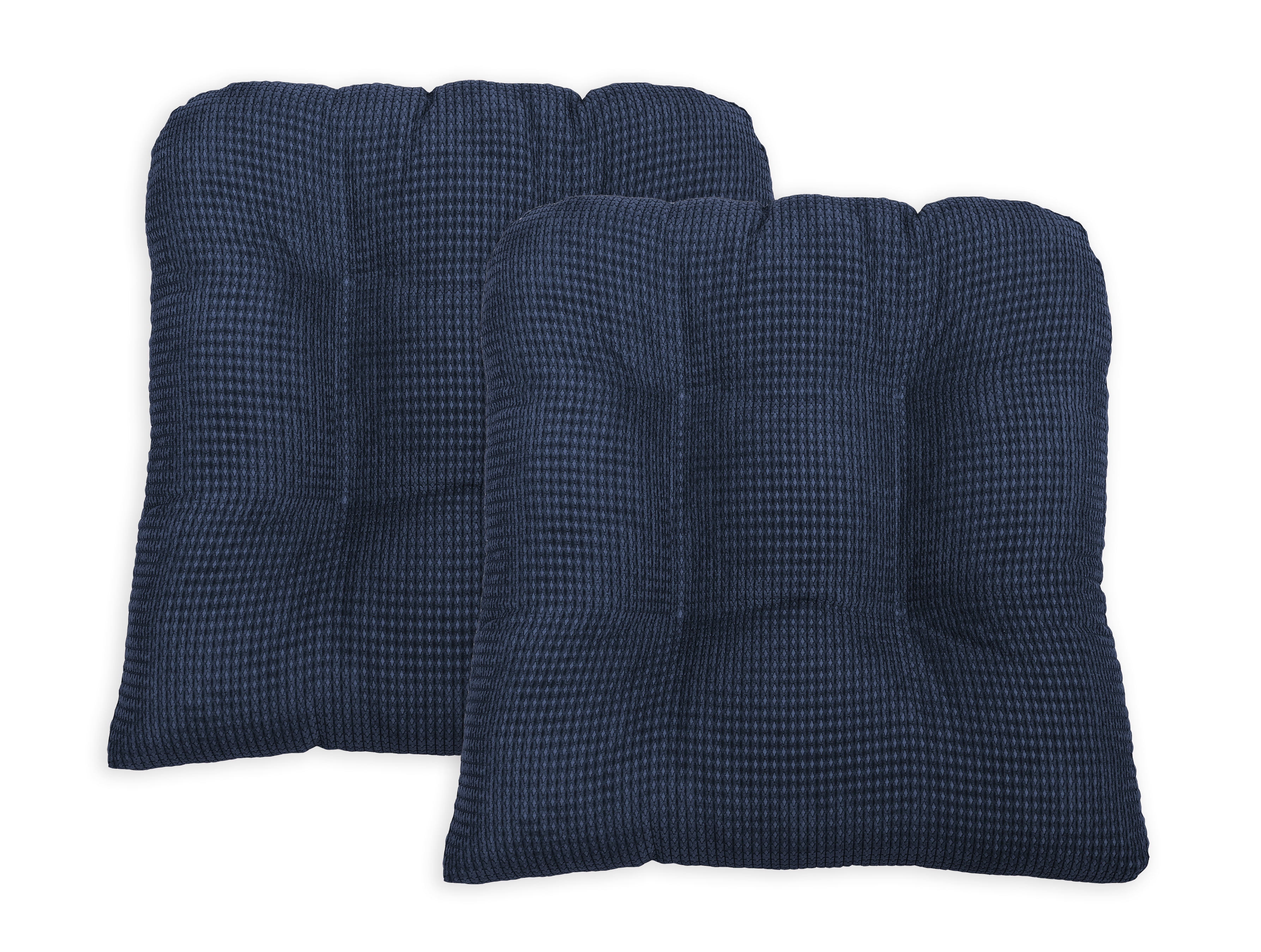 Augld 14x14 Metal Chair Cushion Set of 2 Memory Foam School Chair Cushion  Small U Shape Seat Cushion Navy