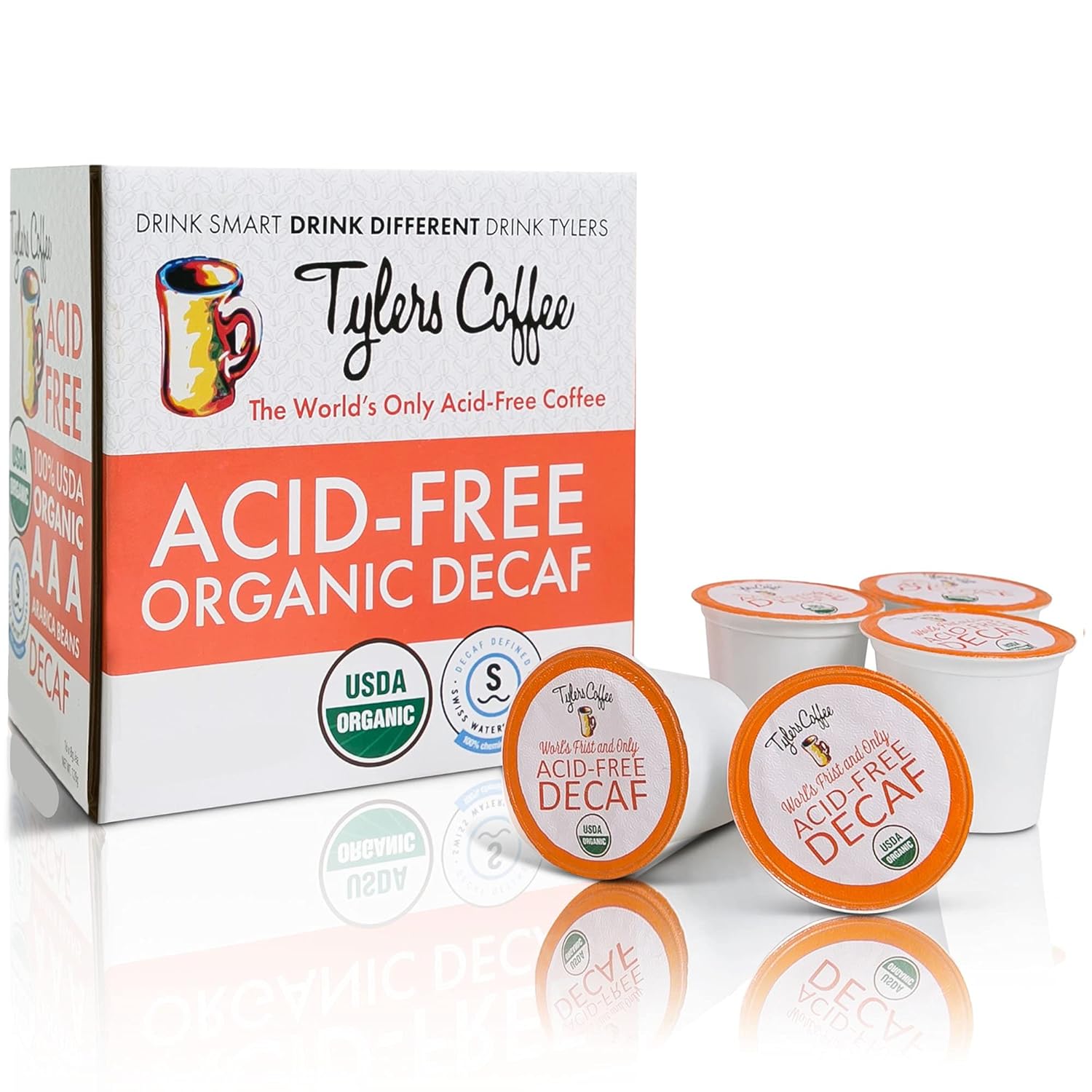 Tyler's Coffee AcidFree Regular Medium Roast Arabica Kcups Coffee