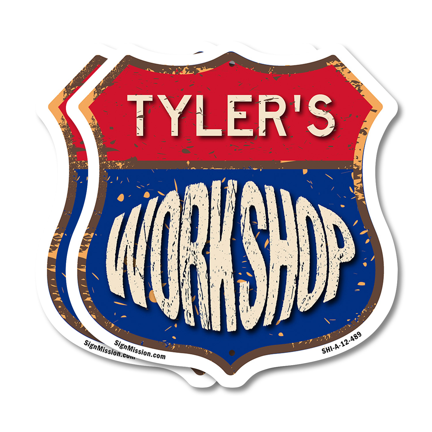 Tyler's Workshop (2 Pack) 12 inch X 12 inch Shield-Shaped Rust-Free ...