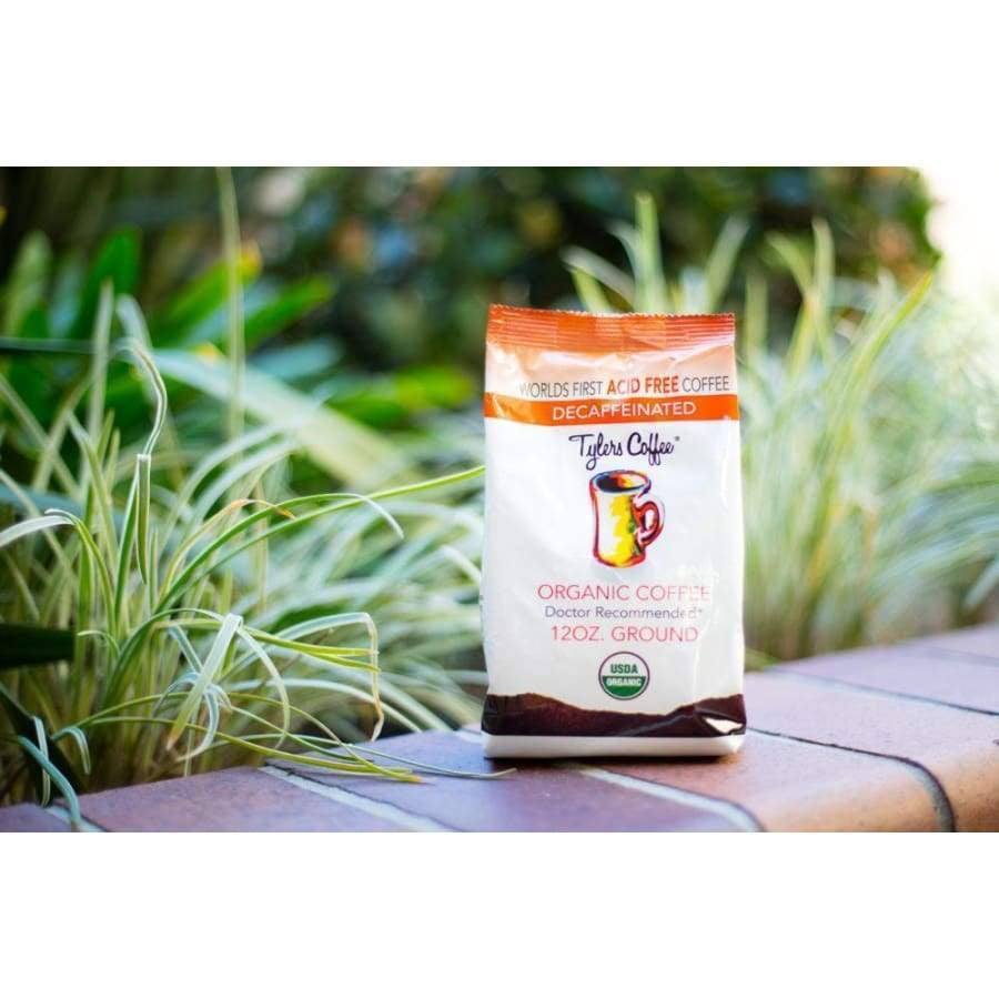 Tylers Coffees Organic Coffee, Ground, Decaffeinated, 12 oz