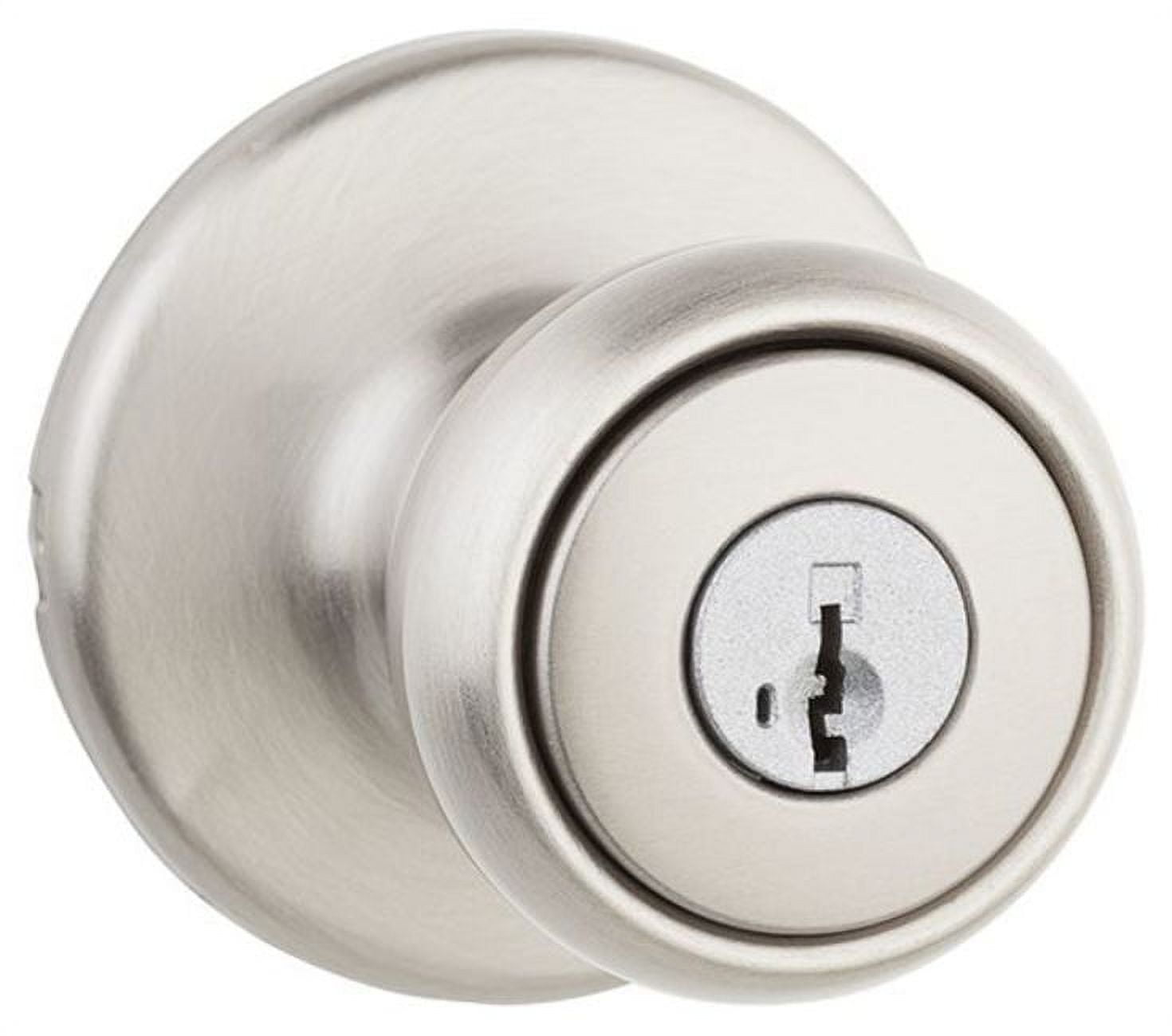Kwikset Tylo Keyed Entry Doorknob with Smartkey Satin Nickel