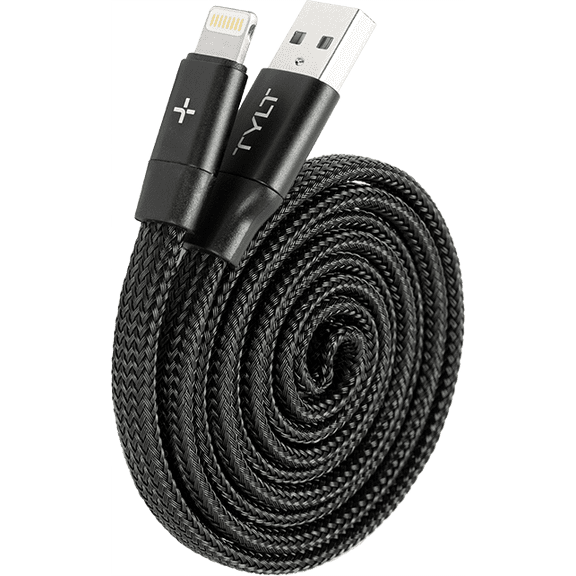 Tylt Twirl Lightning Charging and Sync Cable Black