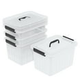 thumbnail image 1 of Tyminin 25 Quart Clear Storage Boxes with Handles, Plastic Storage Latch Bins, 4 Pack, 1 of 7