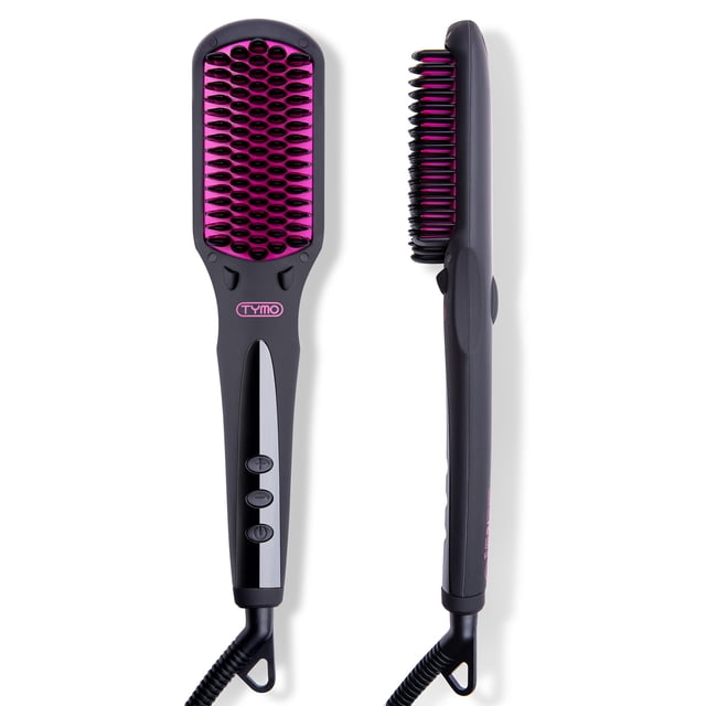 TYMO Ionic Hair Straightener Brush with 16 Temperature Settings, LED Display, Dual Voltage