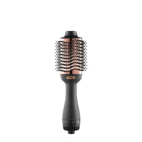 TYMO VOLUMIZER Hot Air Brush, Ionic Hair Blow Dryer & Volumizer with Titanium Barrel for Volume & Smooth Shine, Frizz-Free Styling, Black