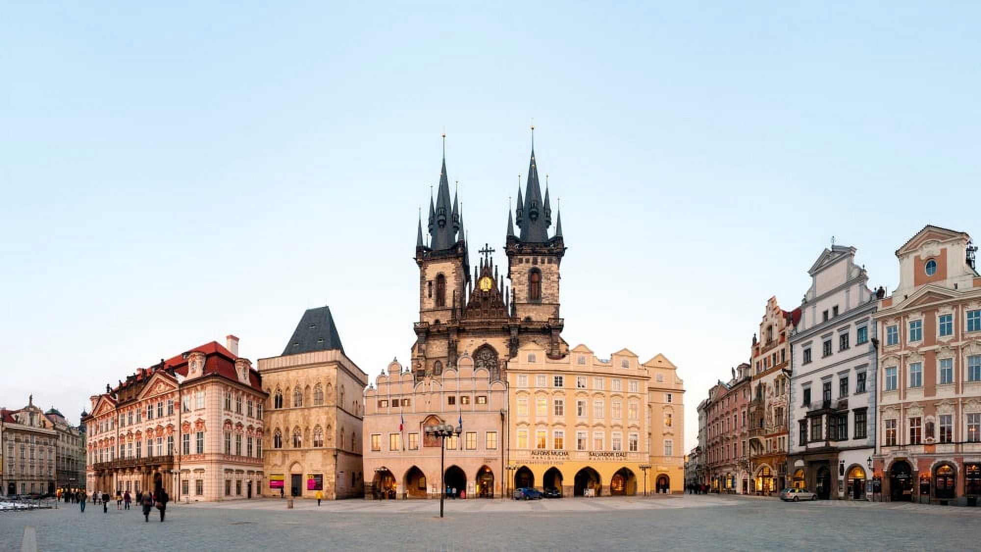 Tyn Cathedral on Old Town Square Mala Strana Prague Bohemia Czech Republic Canvas Art - Panoramic Images (27 x 9)