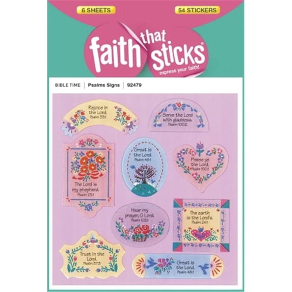 Tyndale House Publishers 110055 Sticker-Psalms Signs- 6 Sheets-Faith That Sticks