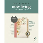 Tyndale House Publishers 292536 Enabled Edition NLT Wide Margin Bible Filament, Dusty Pink Blossoms Leather